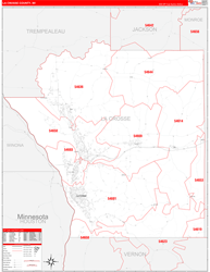 La-Crosse Red Line<br>Wall Map